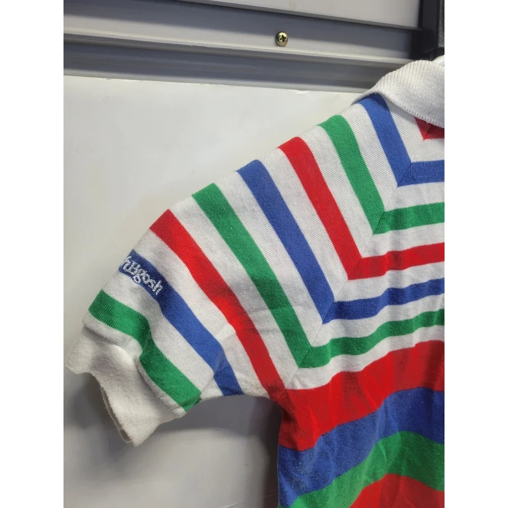 Vtg OshKosh B'gosh Kids Striped Polo Shirt Short Sleeve‎ Size 7